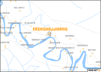 map of Rashīd Ḩājjī Ḩamīd