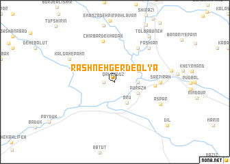 map of Rashneh Gerd-e ‘Olyā