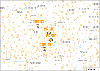 map of Rašići