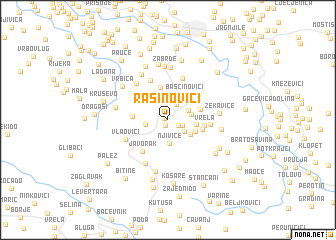 map of Rašinovići