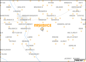 map of Raškovice