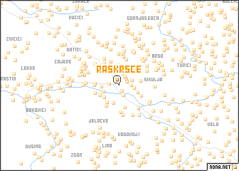 map of Raskršće