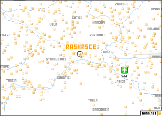 map of Raskršće