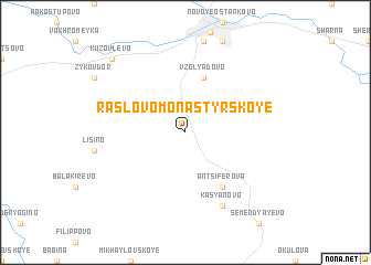 map of Raslovo-Monastyrskoye