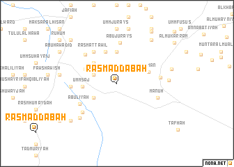 map of Rasm ad Dābah