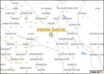 map of Rasm al Ghazāl