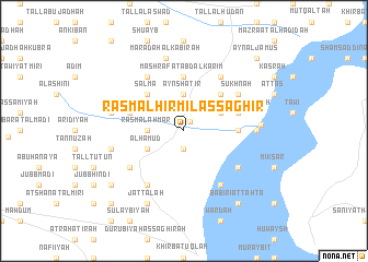 map of Rasm al Hirmil aş Şaghīr