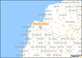 map of Raʼs Nḩāsh