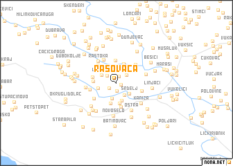 map of Rasovača