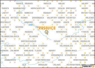 map of Rašovice