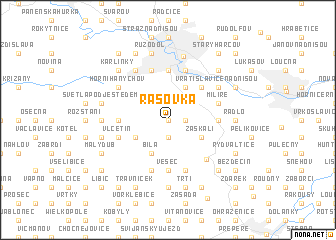 map of Rašovka