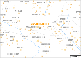 map of Raspoganče