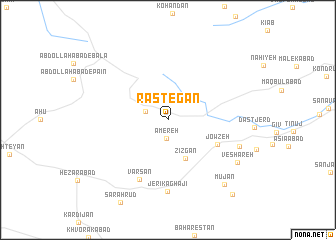 map of Rastegān