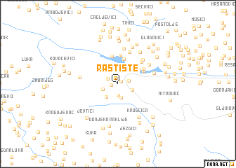 map of Rastište
