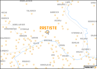 map of Rastište