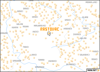 map of Rastovac