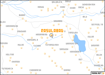 map of Rasūlābād