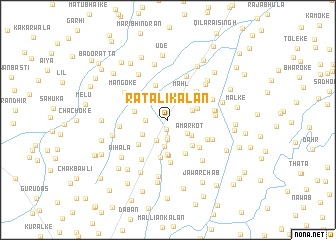 map of Ratāli Kalān