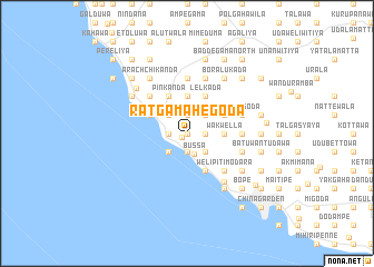 map of Ratgama Hegoda