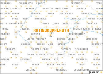 map of Ratiborova Lhota