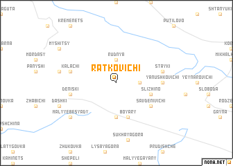 map of Ratʼkovichi