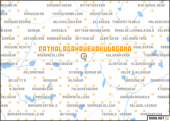 map of Ratmalagahawewa Kudagama