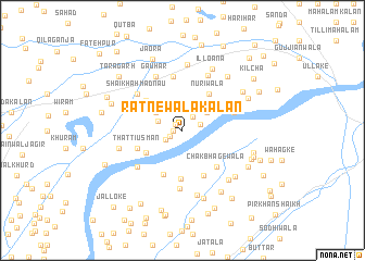 map of Ratnewāla Kalān