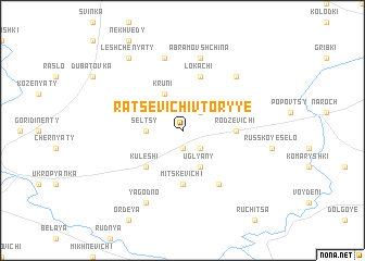 map of Ratsevichi Vtoryye