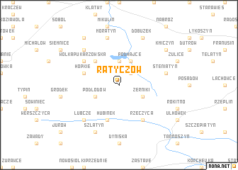 map of Ratyczów