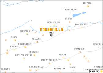 map of Raubs Mills