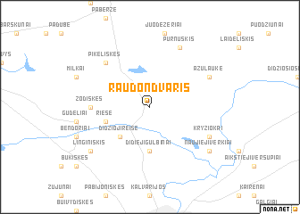 map of Raudondvaris