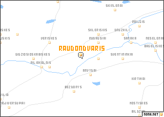 map of Raudondvaris