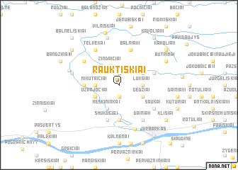 map of Rauktiškiai