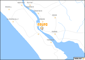 map of Raupo