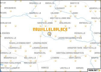 map of Rauville-la-Place