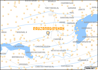 map of Rauza Nādir Shāh