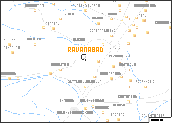 map of Ravānābād