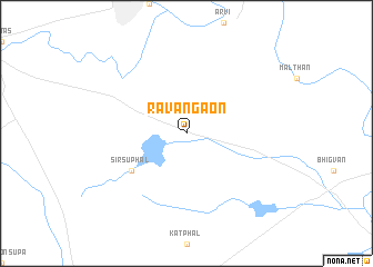 map of Rāvangaon