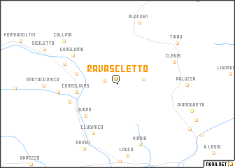 map of Ravascletto