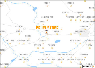 map of Ravelstorp