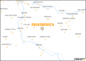 map of Raven Branch