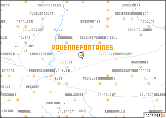 map of Ravennefontaines