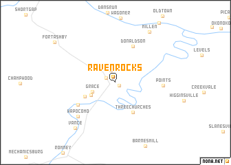 map of Raven Rocks