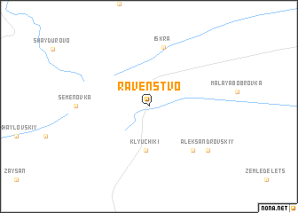 map of Ravenstvo