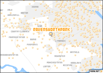 map of Ravensworth Park