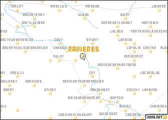 map of Ravières