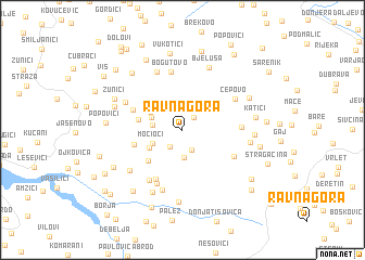 ravna gora mapa srbije Ravna Gora (Serbia and Montenegro) map   nona.net ravna gora mapa srbije