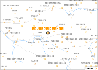 map of Ravne pri Cerknem