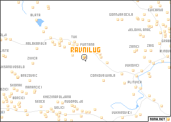 map of Ravni Lug