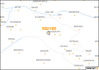 map of Rāvyān